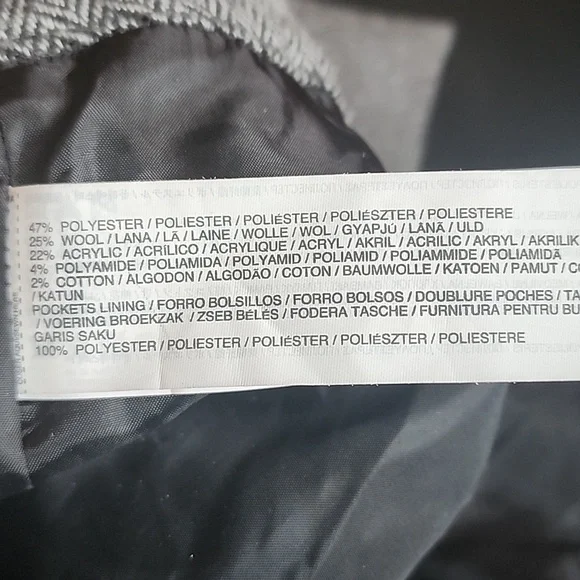 Mango Gray Wool Herringbone Trousers - Picture 6 of 6